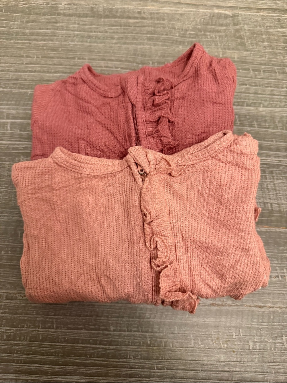 Caden Lane Newborn Ruffle Zip Sleepers – Set of 2